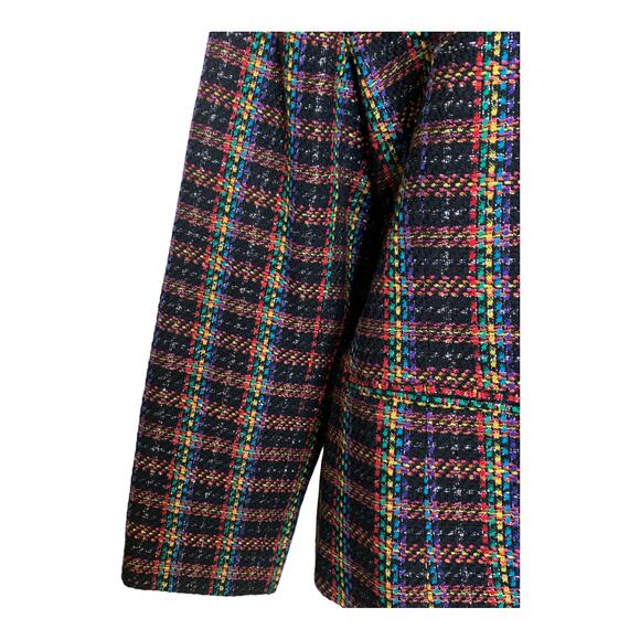 Sag Harbor colorful plaid texture with metallic threads zipper jacket size 14 - Picture 5 of 9